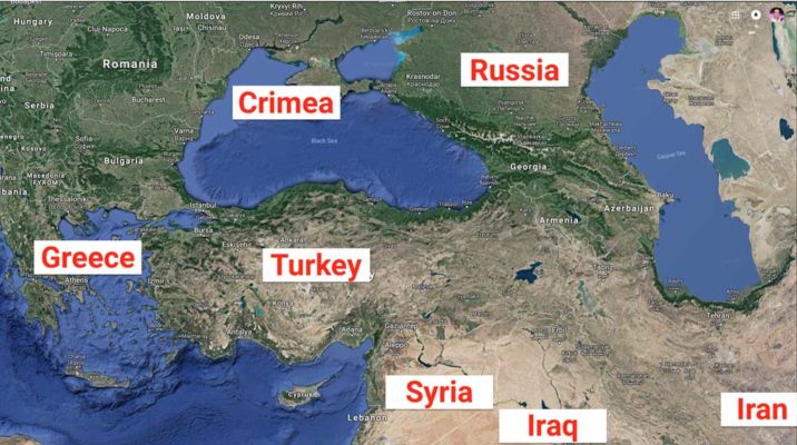 Turkey mao in Asian نقشه ترکیه