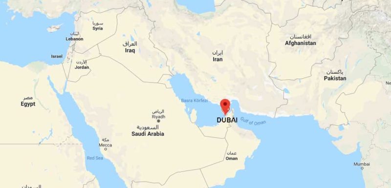 Dobie map in Asian نقشه دبی