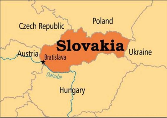 Slovakia map in europe نقشه اسلواکی
