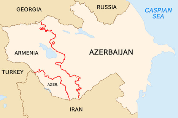 Armenia map in Asian، نقشه ارمنستان
